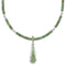 Southwest Turquoise Sterling Silver Tear Drop Pendant And Bead Necklace Set WX77564